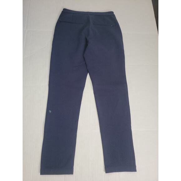 Lululemon SZ 4 City Trek Trouser Pants Mid Rise Blue Reflective Hem - Picture 6 of 8